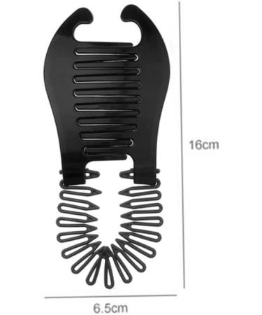 Ponytailer Hair Styling Tool Modern Banana Clip Interlocking Comb French Side Comb For Women Girls DIY Hair Style(Black) banana clip - Buy Online on GoSupps.com