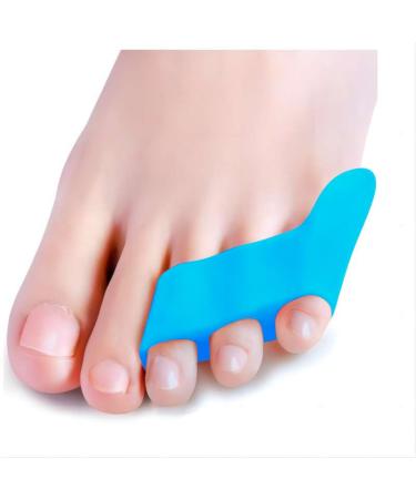 Carolhome Pinky Toe Separator 10 Pack Bunion Pads Gel Little Pinky Toe Protectors Sleeve Bunion Corrector for Pain Relief Tailor's Bunions Curled Pinky Toes Overlapping Toe (Blue)