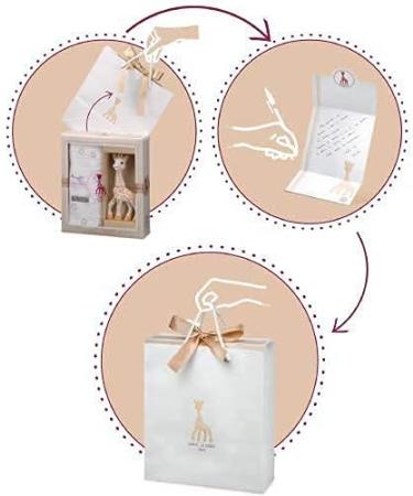 Sophie la girafe Teether & Plush Gift Set - 100% Natural Rubber Toy - Baby Teething Comforter with Gift Bag & Card - Buy Online on GoSupps.com