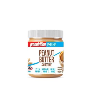 PRONUTRITION Pronutrition Smooth Peanut Butter 600g - Smooth spreadable peanut butter made from 100% natural peanuts rich in fiber and a source of protein vegetarian and vegan. (1)