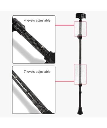Folding Forearm Crutch Black Portable Hand Cane Walking Stick Adjustable Spring Shock-Absorbing Crutches for Seniors Disabled Lucky Star - Buy Online on GoSupps.com