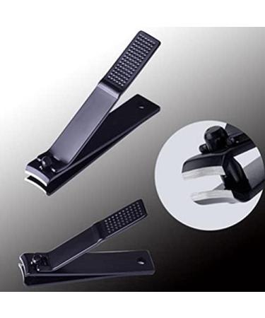 Qiaohome Black Nail Clippers Stainless Steel Super Nails and Toenails Manicure Tool Flat Nose Nail Clippers S - Buy Online on GoSupps.com