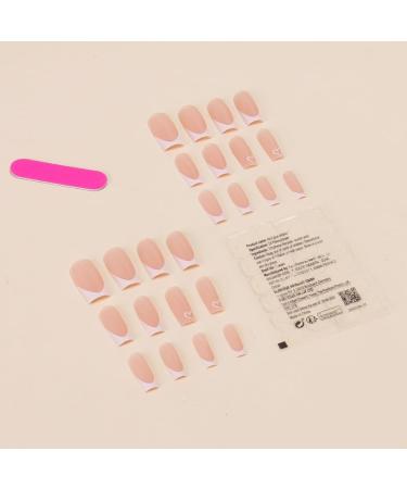 24Pcs/Set Press On Nails Medium Length White Heart Sweet False Nails Acrylic Fake Nails Full Cover Nails Tips Artificial Finger Manicure Press on nails for Women and Girls - Buy Online on GoSupps.com
