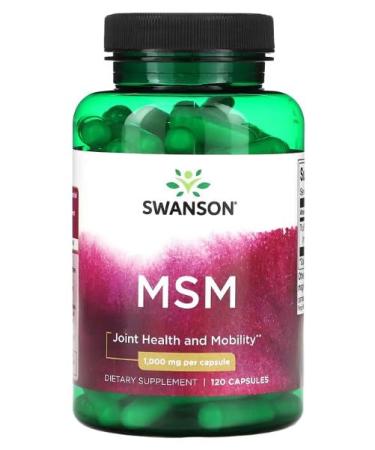 Swanson MSM (Methylsulfonylmethane) 1000mg - 120 g lules | Compl ment alimentaire pour articulations et bien- tre