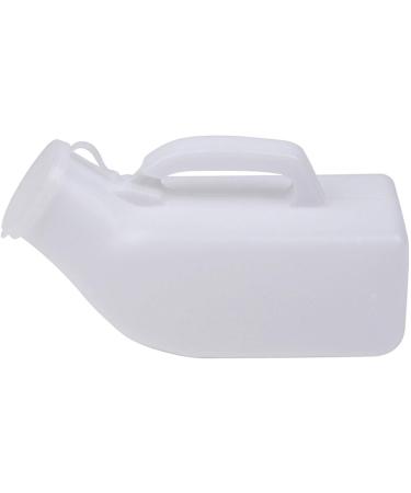 Urinal Long Neck Incontinence Pee Bottle Clear Plastic Urine Collection Device Spill Proof Device Portable Urinal Bottle Snap-On Lid(White) Happy - Buy Online on GoSupps.com