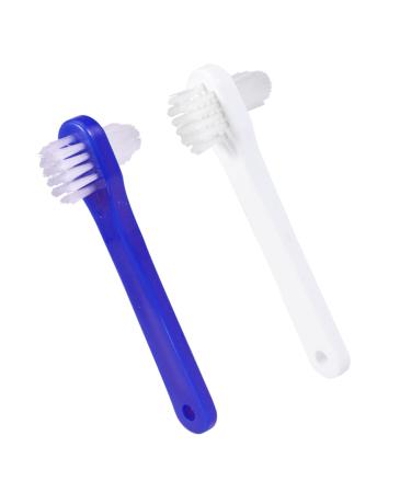 Gogogme 4 pieces double -headed toothbrush prosthesis cleaning brush prosthesis brush art toothbrush double -sided toothbrush art tooth cleaner