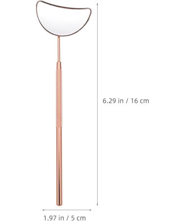 COHEALI Eyelash Mirror - Large Half Moon Vanity Makeup Mirror for Eyelash Extensions & Beauty Tools | Golden Finish - Buy Online on GoSupps.com