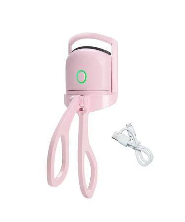 Zhwkelvs Electric Eyelash Curler USB Charging Model Fast Heating Portable Eye Lash Perm Lasting Curling Thermal Eyelash Clip B Pink