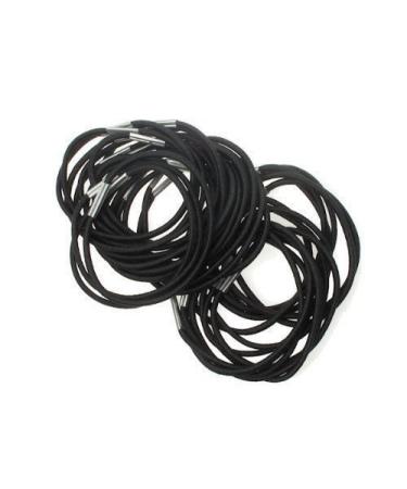Hair ties thin black for school sports work 36 pieces
