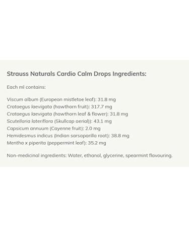 Strauss Drops CardioCalm | Heartdrops for Ultimate Heart Health | Maintain Cardiovascular Health in Adults - Buy Online on GoSupps.com