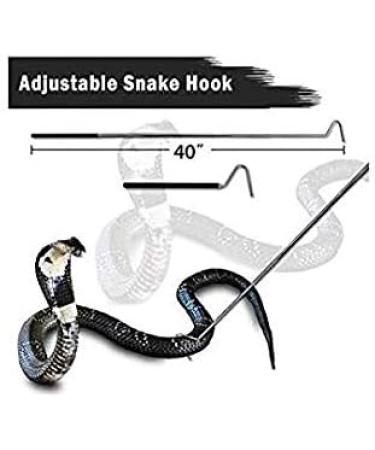 Black Premium Extra Long Collapsible Stainless Steel Snake Hook Extends to 39 inches Catch and Handle Corn Snakes King Snakes Rosy Boas Ball Pythons and Other Small Snakes Up to 2 Pounds - Buy Online on GoSupps.com