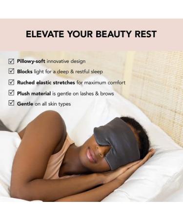 Kitsch Satin Sleep Mask - Softer than Silk Eye Mask for Women (Charcoal) - Buy Online on GoSupps.com
