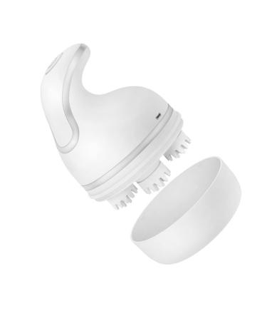 Beavorty electrical head massage device 1stk Head massage brush scalp massage cleaver head massage device Massage device for the head white electrical USB charging head massage massage device
