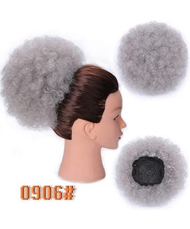 10 Inch High Puff Afro Curly Wig Ponytail - Synthetic Kinky Curly Hair Bun Clip-In | International Shipping - Buy Online on GoSupps.com