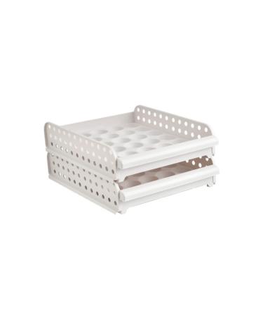 Angoily Box 30 Egg Container Egg Carton Egg Tray with Lid Stackable Egg Holders Drawer Storage Box At Home As Shown 33X26.5X14.3cm