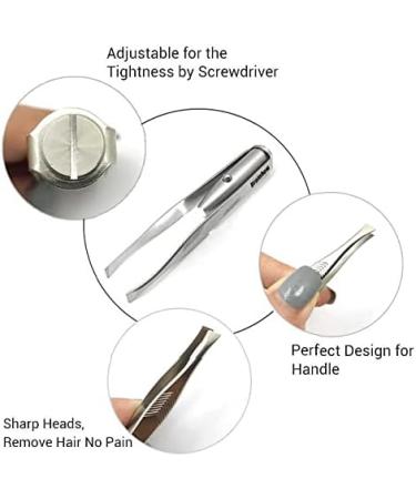 Professional Steel Tweezers with LED Light for Precise Eyebrow & Hair Removal - International Shipping - Buy Online on GoSupps.com