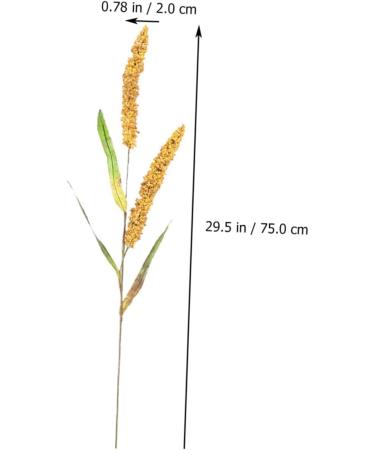 Warmhm 3pcs Simulated Ears of Corn Fake Wheat Ears Dried Wheat Stalks for Decorations Wheat Decoration Single Artificial Grass Plant Artificial Wheat Ears Stalks Vegetable Iron Goldenx3pcs 12X75CMx3pcs - Buy Online on GoSupps.com