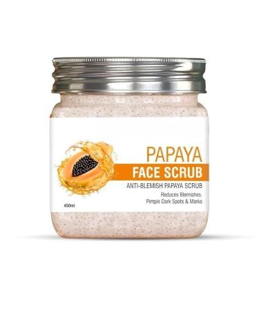 PV Papaya Scrub with Aloe.vera | Remove Dead Skin Cells & Dirt |Blackhead Remover Scrub | For Face & Body | Both For Men & Women 450ml