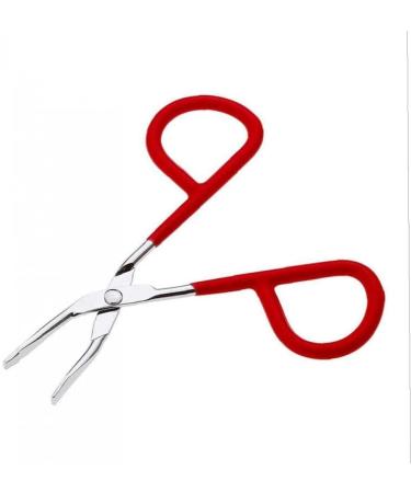 1Pc Eyebrow Tweezer Stainless Steel Scissors Shaped Tweezer Slant Tip Tweezer Clip Hair Tweezer Beauty Toolcolor Random For Women Girl