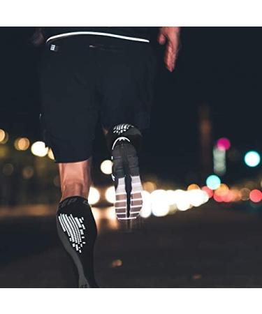 CEP Nighttech Calf Sleeve 2.0 | Reflective Women's Compression Leg Gums | Medi Size LV Black/Green Socks for Ultimate Calf Support - Buy Online on GoSupps.com