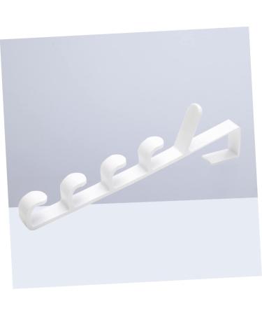OATIPHO Hanging Rack 2pcs 5 Hooks Hanging The Hat White Over Multifunctional Coat Hanger Plastic Rack Towel Door Holders 2pcs White - Buy Online on GoSupps.com