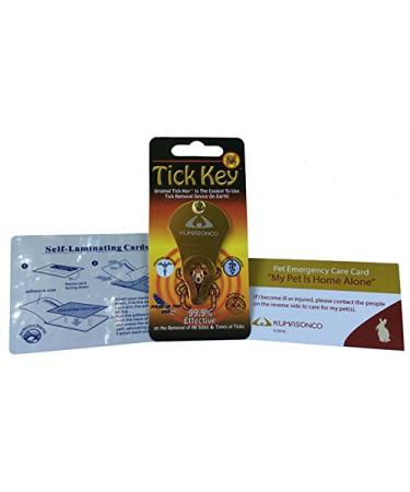 Pet Emergency Card with Self Laminating Pouch and Tick Remover Key Rabbit