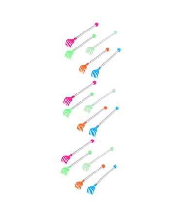 TOVINANNA 15 STK Telescopic scratch Back scratches for at home retractable back scratch Tool scratch scrapers to relieve itching back massager Telescopic stick beat plastic 16x4.5cmx3pcs Random color x 3 pieces