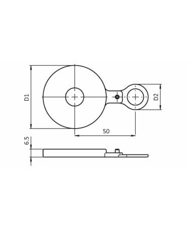 DOLD Mechatronics Antislip plate 60 for joint adjusting foot with arm - Buy Online on GoSupps.com