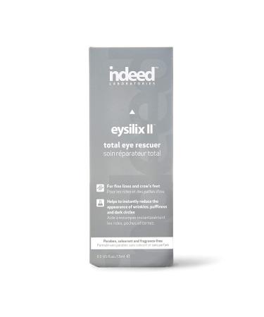 INDEED LABS Eysilix II Total Eye Rescuer Moisturizing Eye Cream Natural Anti Aging Under Eye Cream for Wrinkles Puffiness and Dark Circles Paraben and Phthalate Free Formula - 0.5 OZ
