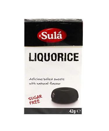 Sula | Liquorice Sweets - Sugar Free | 1 X 42G