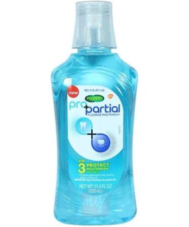 Polident Pro Partial Fluoride Mouthwash 11.3 Fl Oz - Protect Teeth & Prevent Decay | Cavity Care - Buy Online on GoSupps.com