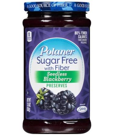 Polaner Seedless Sugar Free Blackberry & Raspberry Preserves with Fiber 13.5oz (Pack of 2) + Make Your Day Spreader - Buy Online on GoSupps.com
