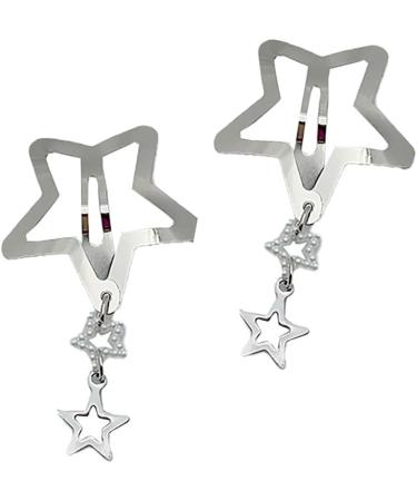 xbiez Cute Star Snap Hair Clip Set Lovely Hair Clip with Pearls Tassels Hairpins for All Hair Bangs Hair Pins 2000s Girls Star style - Buy Online on GoSupps.com