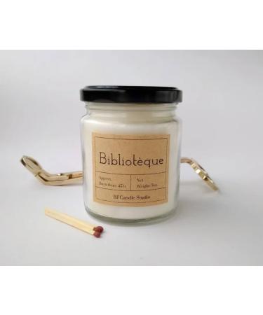 Library Scented Soy Wax Candle - Eco-Friendly & Vegan Gift for Old Books Lovers | White Candle - Buy Online on GoSupps.com