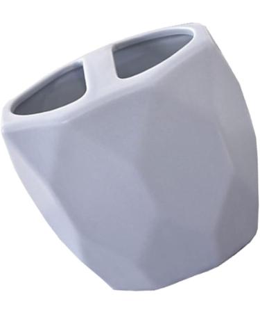 Zerodeko Toothbrush Container Set - Stylish Gray Bathroom Cup & Toothpaste Holder | Desk Exhibition Stand for Eyebrow Pencils - 2 Pack (10x11cm) - Buy Online on GoSupps.com