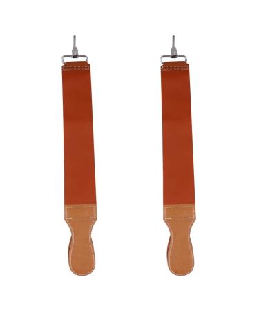 Beaupretty 2 pieces large cow brown knife X. Barber Canvas Strap Barber's Strap's Strape Double-Layer straps with strap buckle to hang up sharper-laminated meter tension and braunx2st mediumx2pcs