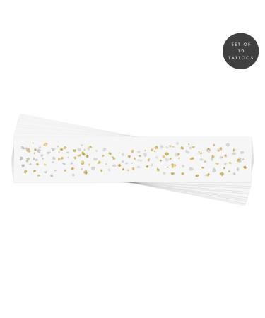Champagne Fizz Confetti Freckles Set Premium Boho Metallic Flash Tattoos (10 Pack) - Buy Online on GoSupps.com