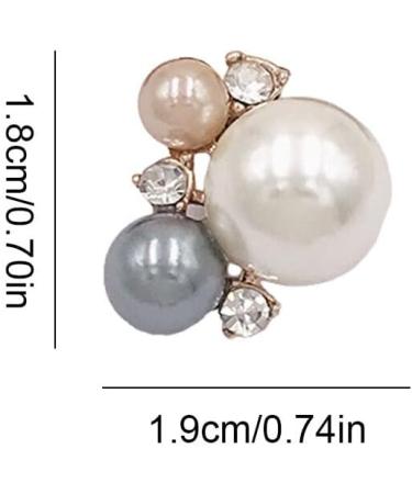 CLSSLVVBN 2 Pieces Hairpin Elegant Headdress Shiny Rhinestones Delicate Pearl Flower Buckle Hair Accessories for Wedding Flower Center 1 - Buy Online on GoSupps.com