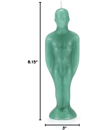 Green Male Image Figure Candle - Money Drawing Prosperity Spell Witchcraft Ritual Spiritual Healing & Manifestation - Buy Online on GoSupps.com