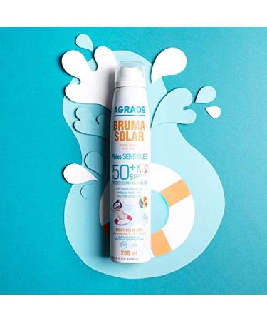 Buy Agrado Dry Sun Fog SPF 50+ Children's Sunscreen - Moisture Cream with UVA/UVB Protection Water-Resistant Fast Absorption - 200ml - Buy Online on GoSupps.com