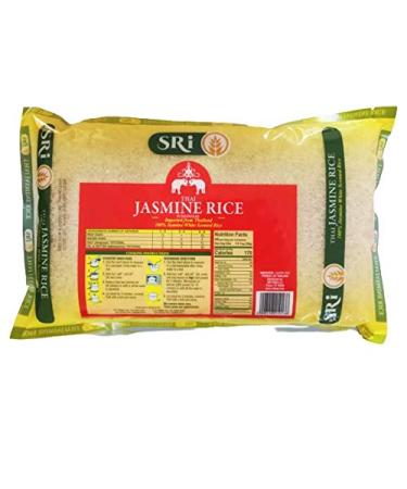 Sri Thai Jasmine Rice 5 lbs - Fragrant Long Grain White Rice - Buy Online on GoSupps.com