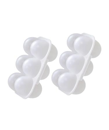 2pcs Portable Egg Box Fridge Large Capacity Egg Holder for Refrigerator Travel Shockproof Trash Can