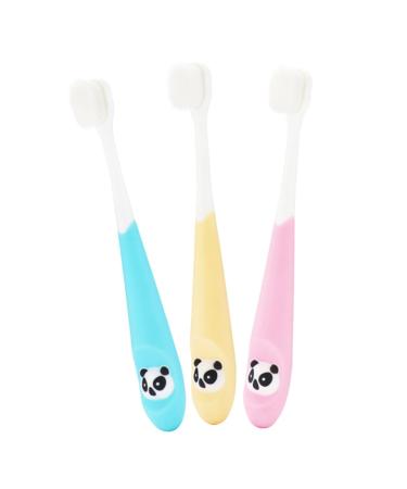 Soesfoufu 3st toothbrush toothbrush childrens toothbrush tongue cleaner children's tooth care Tongue Cleaners Children's cleaning brush - toys cartoon bristles ABS