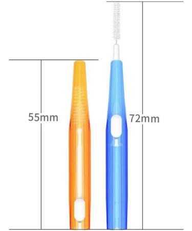 Dzxin Interdental Brushes - 30 Pieces 5 Colors 0.6-1.5mm - Optimal Oral Care for Interdental Spaces - Buy Online on GoSupps.com