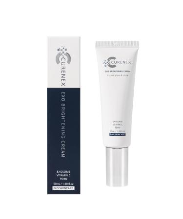 CURENEX Exo Brightening Cream Lightweight Brightening Moisturizer with Exosomes PDRN & Multi-Vitamin C Complex Hydrating Daily Cream for Radiant Healthy-Looking Skin | 1.69 fl.oz.
