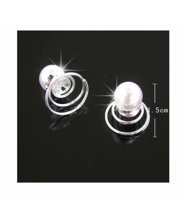 Chris.W 12Pcs Spiral Hair Pins - Pearl Swirl Coils Hair Clips for Wedding, Prom, Party - Accessories for Special Events - Buy Online on GoSupps.com