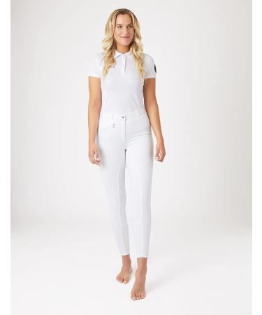 HORZE Active Women's Silicone Grip Full Seat Breeches - White, Size 32 - Buy Online on GoSupps.com