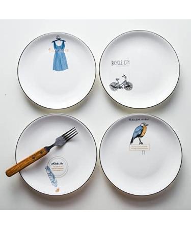 Fruit Bowl Ceramic White Cartoon Deep Dish Fruit Salad Fruit Steak Baked Rice Sushi Plate Dessert Tableware Kitchen Plates Dinnerware Fruit Dish (Color : 4) - Buy Online on GoSupps.com