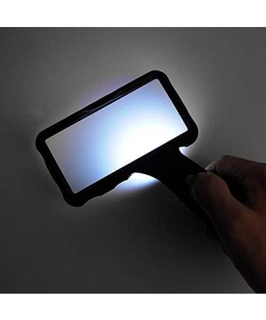 Magnifiers Portable Reading Magnifier 10X High-Definition Optical Lens with LED Light Used Compatible with Reading Newspapers Office Home Electronics Inspection Stamp Collect - Buy Online on GoSupps.com