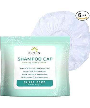 No Water Rinse Free Shampoo Cap (6-Pack)  Microwaveable Shower Cap That Shampoos & Conditions - Disposable PH Balanced & Hypoallergenic - Buy Online on GoSupps.com
